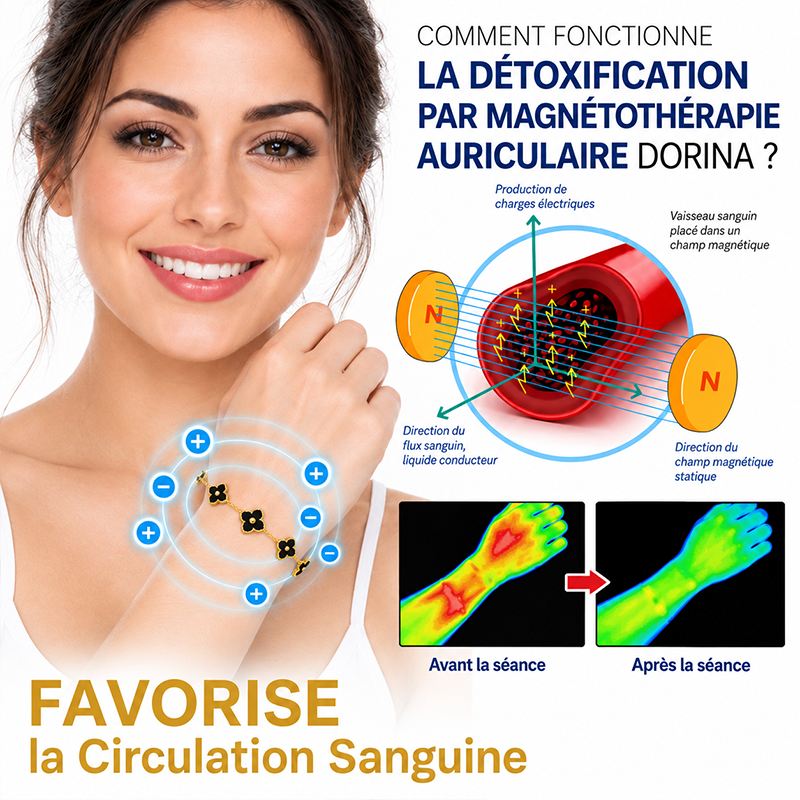 DERNIER JOUR : -80% CZTICLE® Bracelet magnétique Lymphvity au germanium