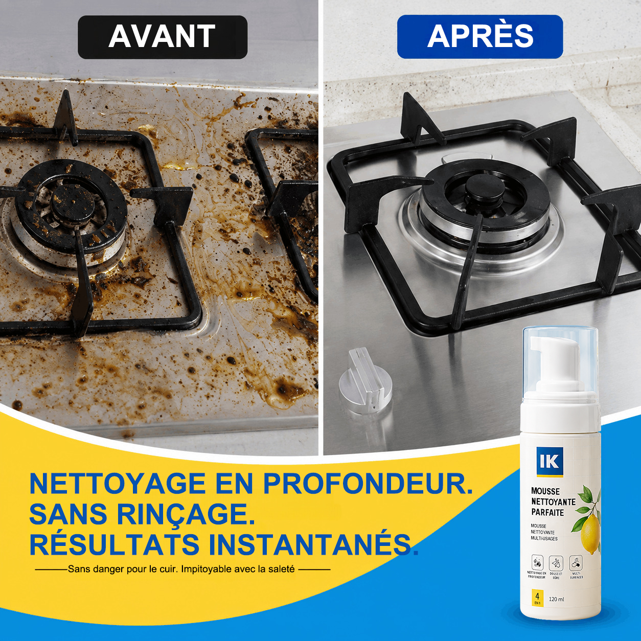 💖DERNIER JOUR : -60 % | Mousse Nettoyante Sans Rinçage — Vaporisez, Essuyez, C'est Propre !