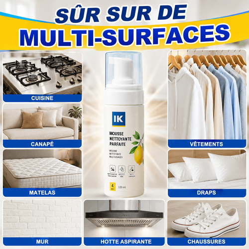 💖DERNIER JOUR : -60 % | Mousse Nettoyante Sans Rinçage — Vaporisez, Essuyez, C'est Propre !