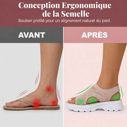 🏆 Meilleure Vente 2026-Sandales Plateforme Femme en Maille Respirante