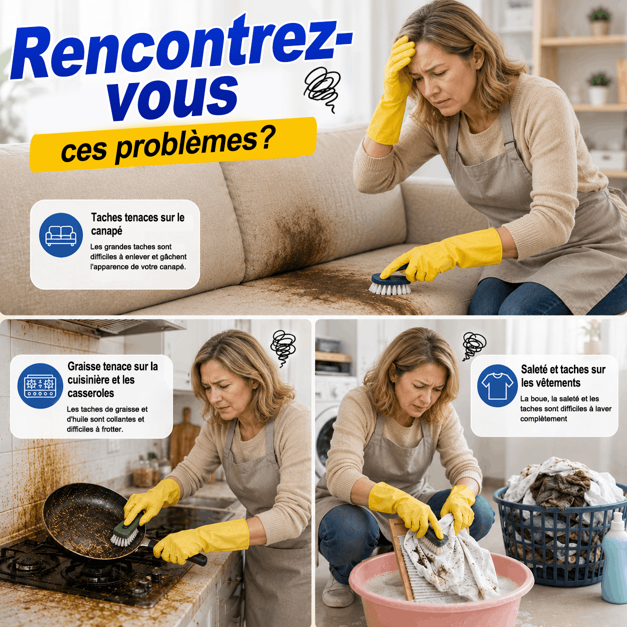 💖DERNIER JOUR : -60 % | Mousse Nettoyante Sans Rinçage — Vaporisez, Essuyez, C'est Propre !