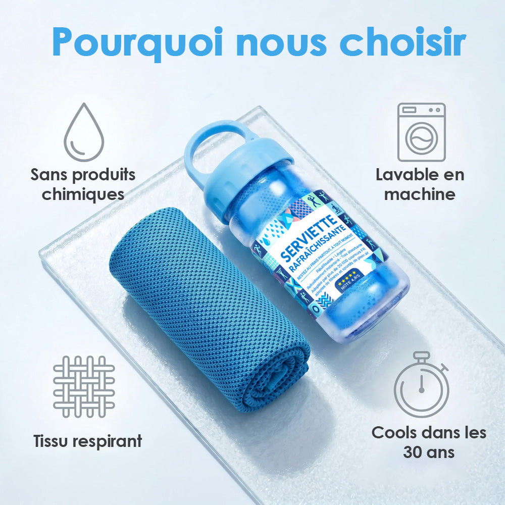 🔥Dernier jour ! 1 acheté = 1 offert ❄Serviettes rafraîchissantes absorbantes et à séchage rapide pour le sport