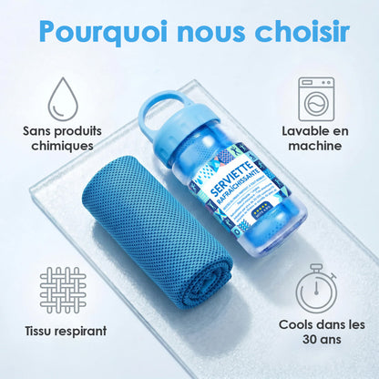 🔥Dernier jour ! 1 acheté = 1 offert ❄Serviettes rafraîchissantes absorbantes et à séchage rapide pour le sport