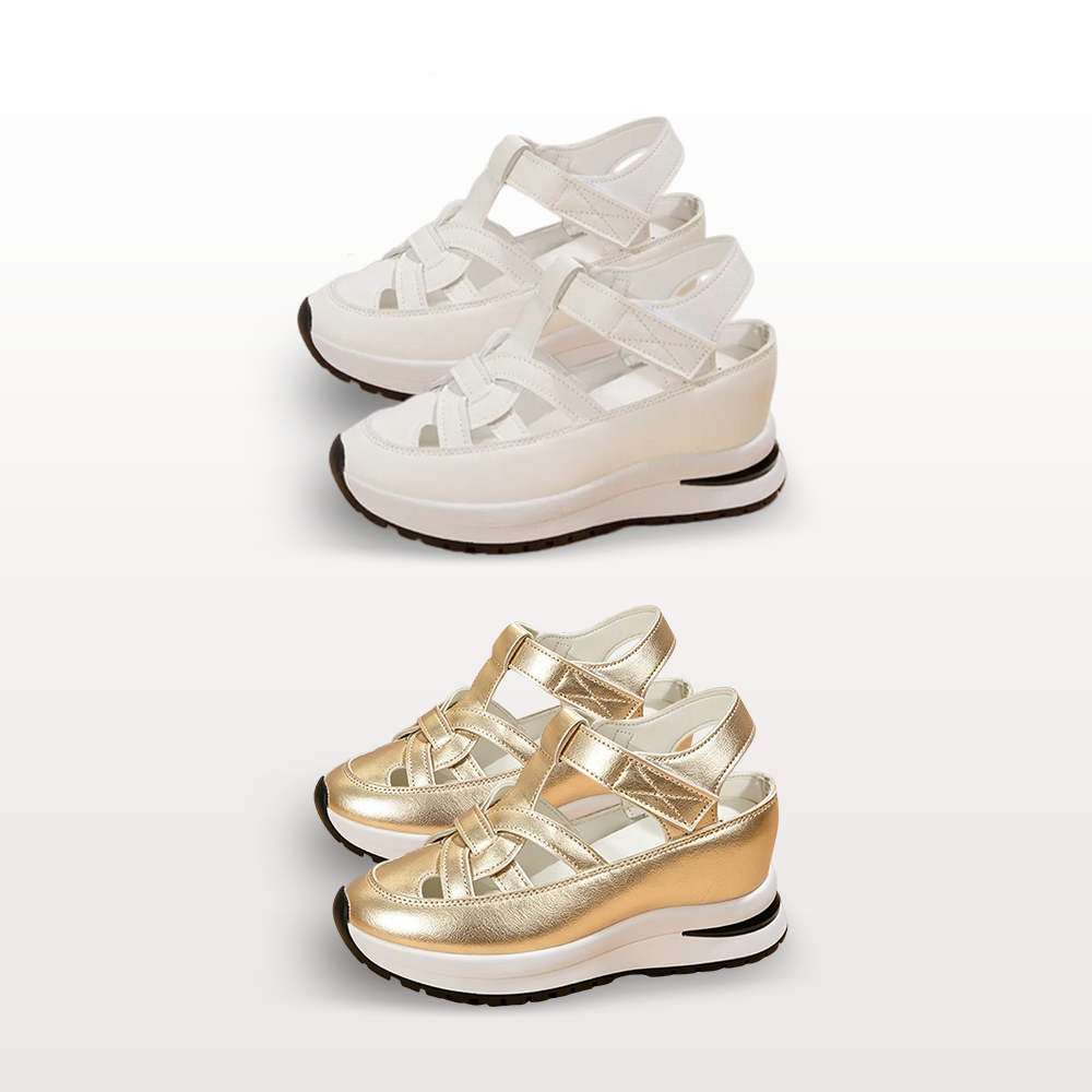 Livraison gratuite - Sandales pour femmes BQODQO® au design souple et ajustable - Fermeture Velcro et confort optimal pour pieds larges et étroits