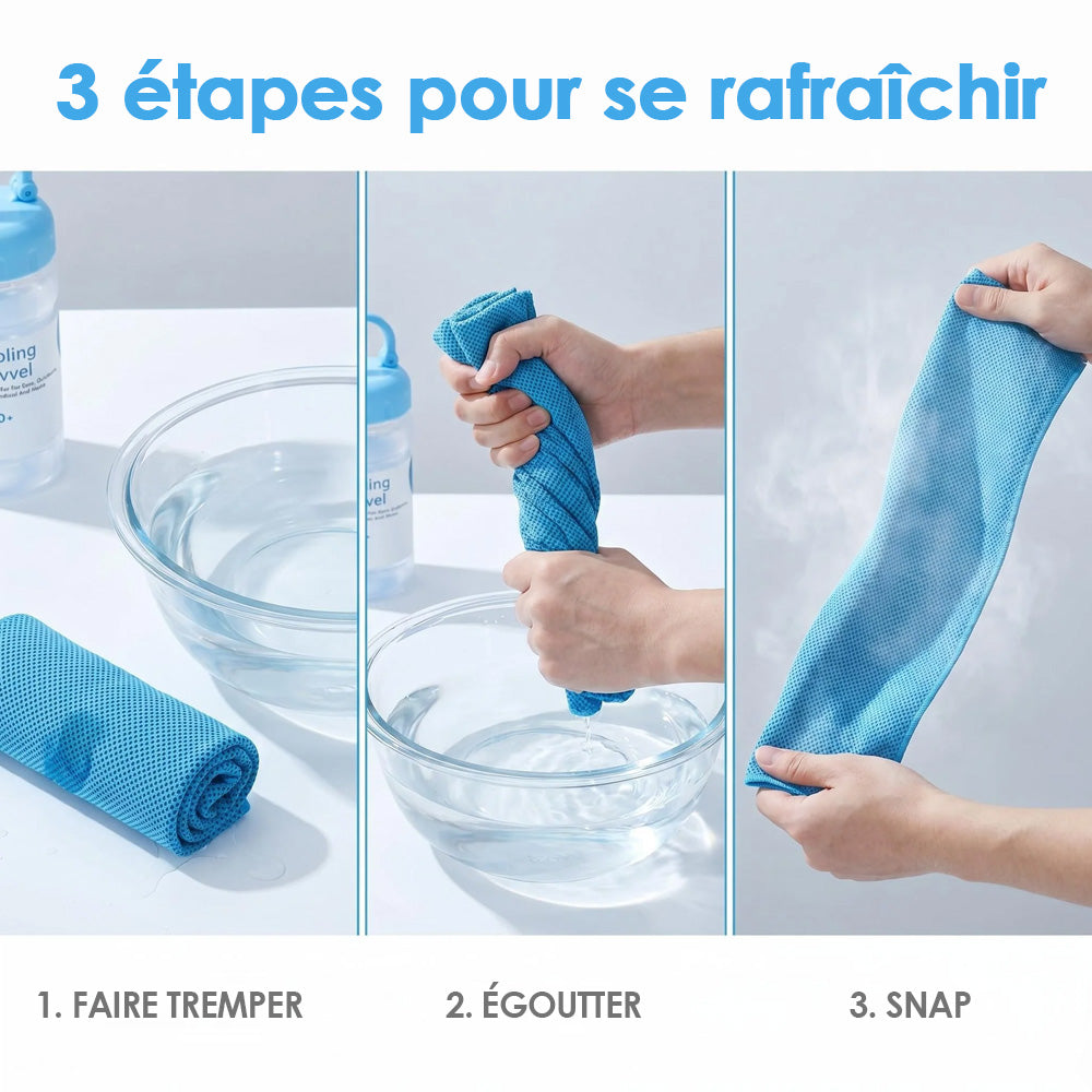 🔥Dernier jour ! 1 acheté = 1 offert ❄Serviettes rafraîchissantes absorbantes et à séchage rapide pour le sport