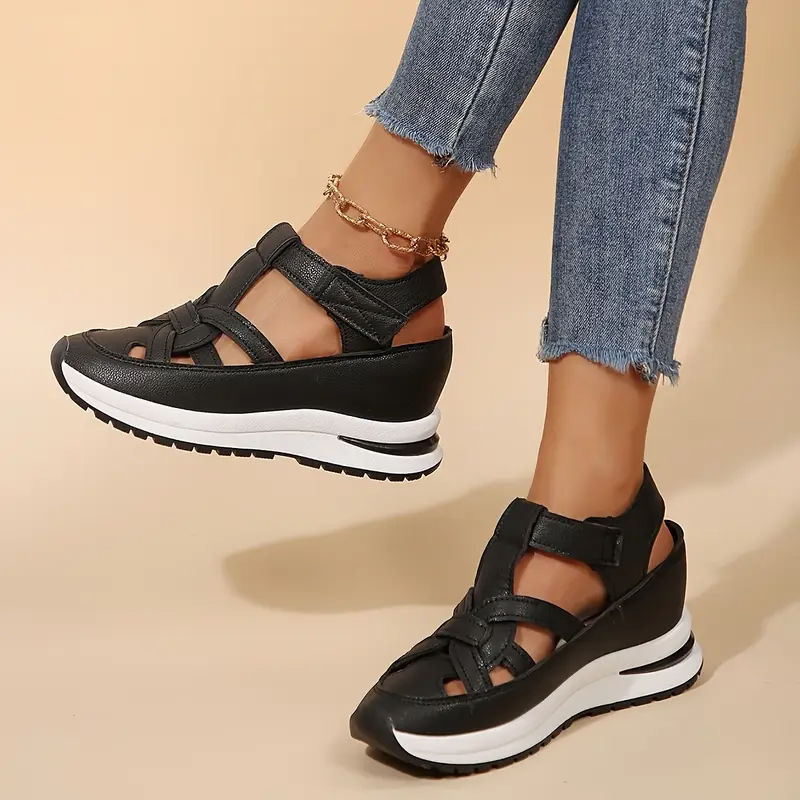 Livraison gratuite - Sandales pour femmes BQODQO® au design souple et ajustable - Fermeture Velcro et confort optimal pour pieds larges et étroits