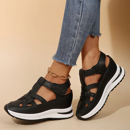 Livraison gratuite - Sandales pour femmes BQODQO® au design souple et ajustable - Fermeture Velcro et confort optimal pour pieds larges et étroits
