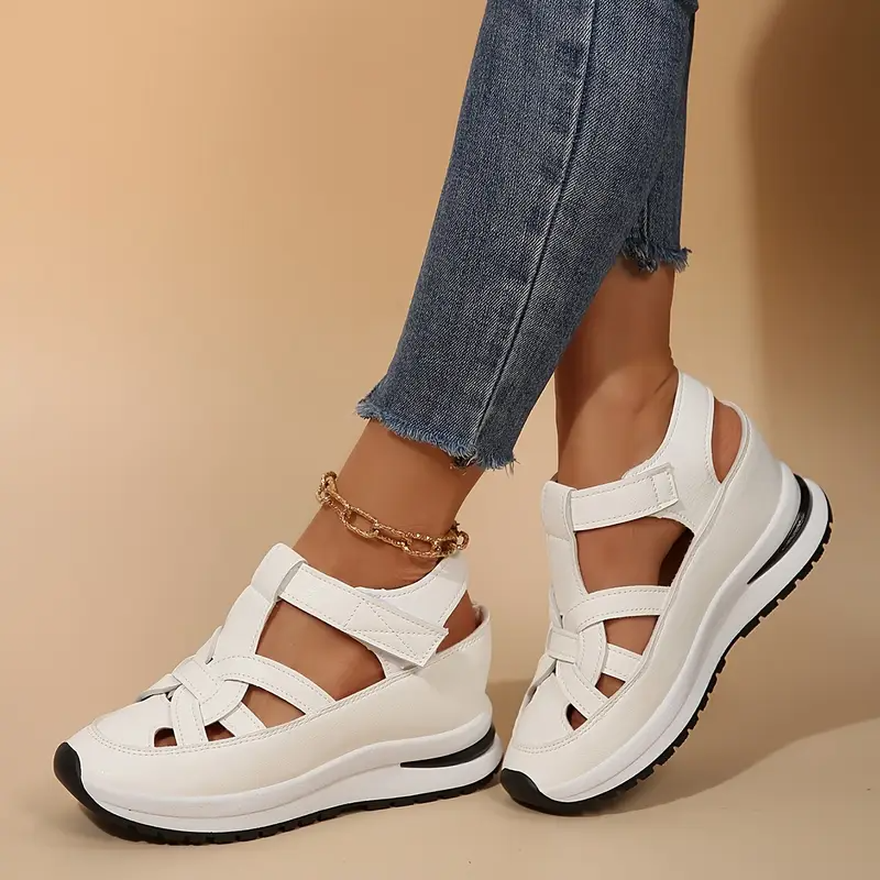 Livraison gratuite - Sandales pour femmes BQODQO® au design souple et ajustable - Fermeture Velcro et confort optimal pour pieds larges et étroits