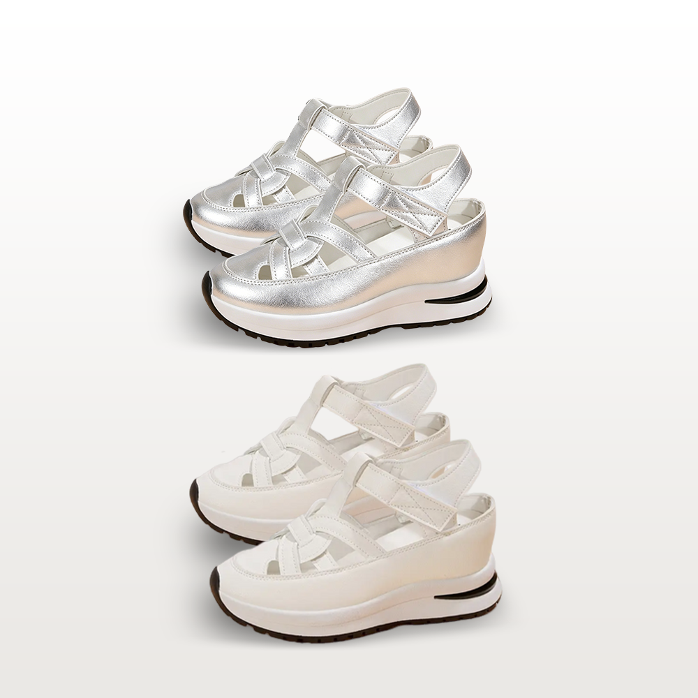 Livraison gratuite - Sandales pour femmes BQODQO® au design souple et ajustable - Fermeture Velcro et confort optimal pour pieds larges et étroits