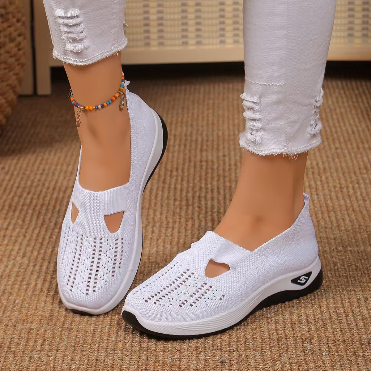 🏆 Best-seller 2026 – Chaussures confort à enfiler pour femmes avec soutien de la voûte plantaire, mousse amortissante, tissu respirant et semelle souple