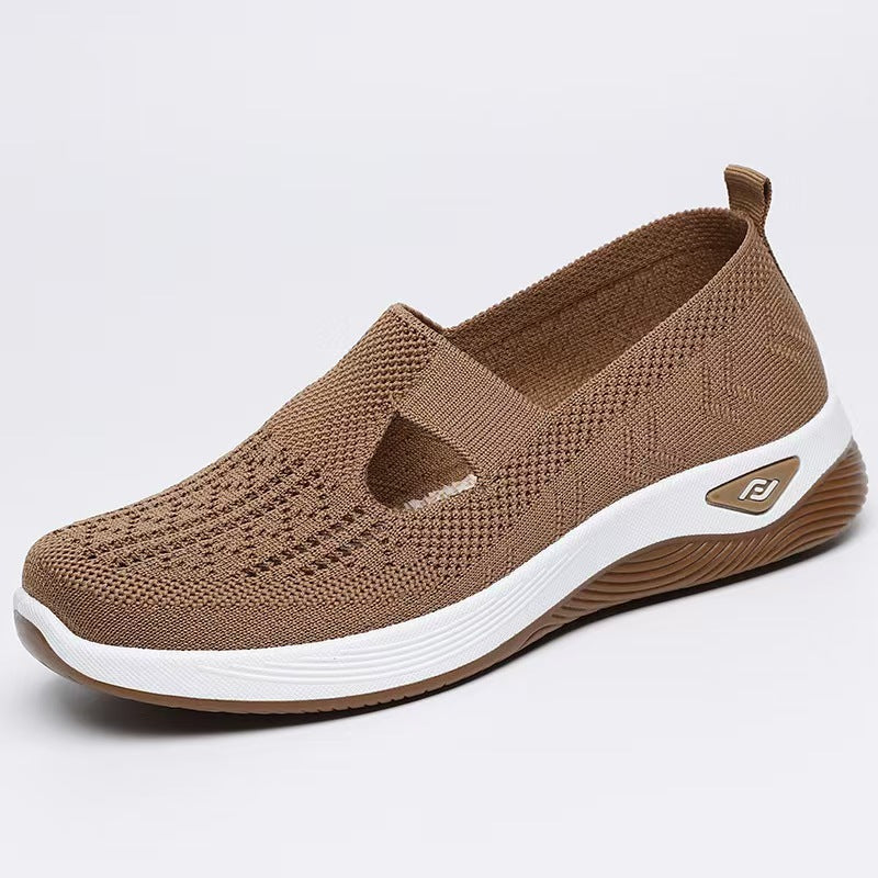 🏆 Best-seller 2026 – Chaussures confort à enfiler pour femmes avec soutien de la voûte plantaire, mousse amortissante, tissu respirant et semelle souple