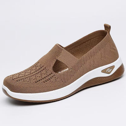 🏆 Best-seller 2026 – Chaussures confort à enfiler pour femmes avec soutien de la voûte plantaire, mousse amortissante, tissu respirant et semelle souple