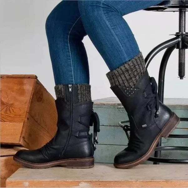 Bottes Orthopédiques d'Hiver pour Femmes – Soutien Voûte Plantaire, Laine Chaude & Confort Optimal