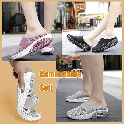 💖DERNIER JOUR DES SOLDES – 80 % DE RÉDUCTION Chaussures de marche slip-on à coussin d’air BQODQO® avec soutien de la voûte plantaire pour femmes