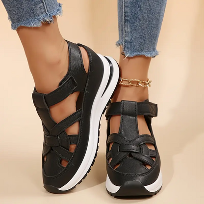Livraison gratuite - Sandales pour femmes BQODQO® au design souple et ajustable - Fermeture Velcro et confort optimal pour pieds larges et étroits