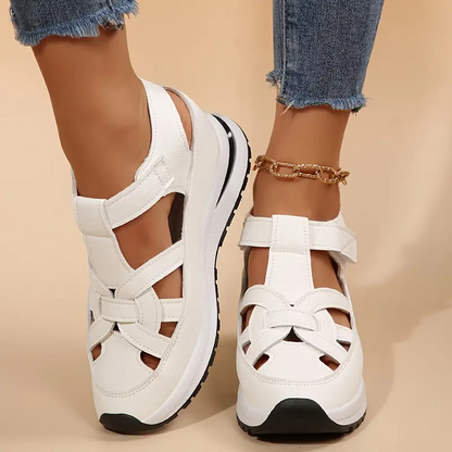 Livraison gratuite - Sandales pour femmes BQODQO® au design souple et ajustable - Fermeture Velcro et confort optimal pour pieds larges et étroits