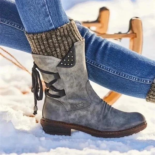 Bottes Orthopédiques d'Hiver pour Femmes – Soutien Voûte Plantaire, Laine Chaude & Confort Optimal