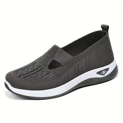 🏆 Best-seller 2026 – Chaussures confort à enfiler pour femmes avec soutien de la voûte plantaire, mousse amortissante, tissu respirant et semelle souple