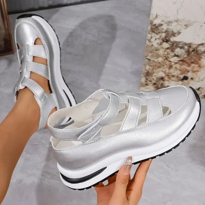 Livraison gratuite - Sandales pour femmes BQODQO® au design souple et ajustable - Fermeture Velcro et confort optimal pour pieds larges et étroits