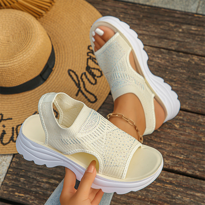🏆 Meilleure Vente 2026-Sandales Plateforme Femme en Maille Respirante