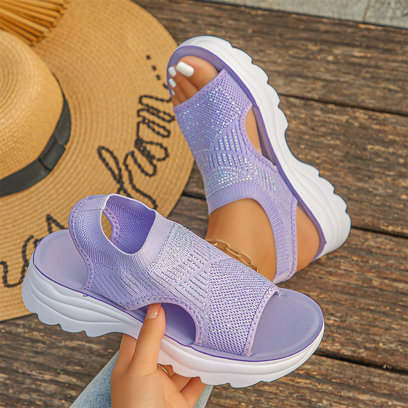 🏆 Meilleure Vente 2026-Sandales Plateforme Femme en Maille Respirante