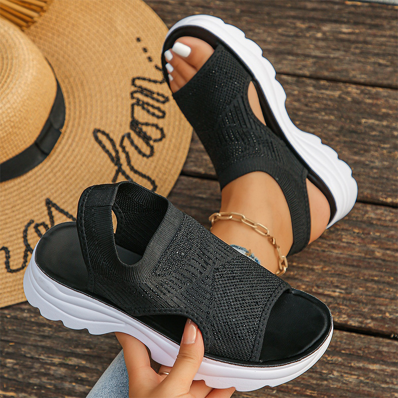 🏆 Meilleure Vente 2026-Sandales Plateforme Femme en Maille Respirante