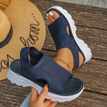 🏆 Meilleure Vente 2026-Sandales Plateforme Femme en Maille Respirante